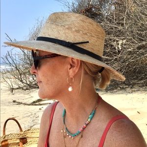 Women Palm Straw Fedora Sun Hat